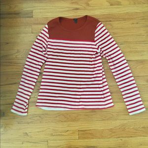 J Crew Color Block Striped Top